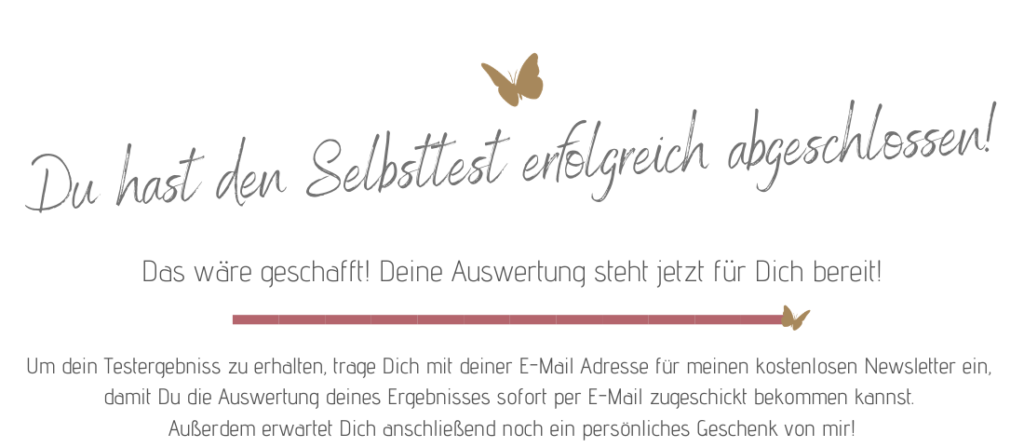 Selbsttest Ergebnis